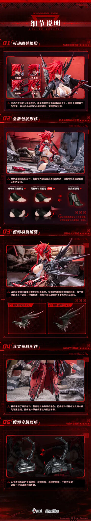 21-08-2025 [PreOrder預訂-數量有限，額滿即止]ANIMESTER 大漫匠 核金重建 突擊型•渡鴉 1/9包膠可動模型